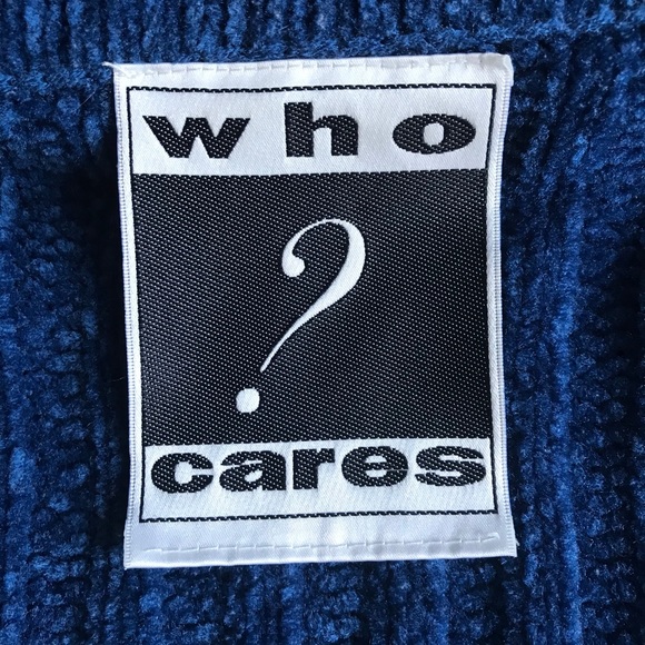 Who Cares Blue Sweater - Picture 4 of 9